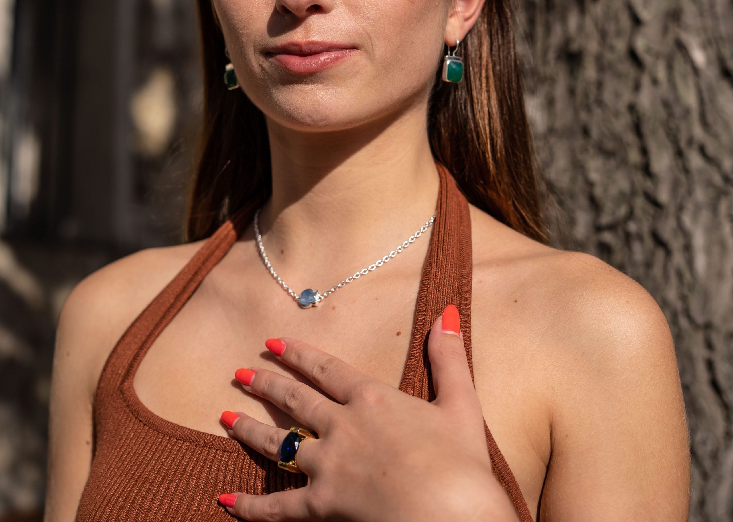 Bague Joséphine Dorée Bleu Montana