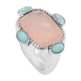 Bague Frida Larimar Quartz Rose