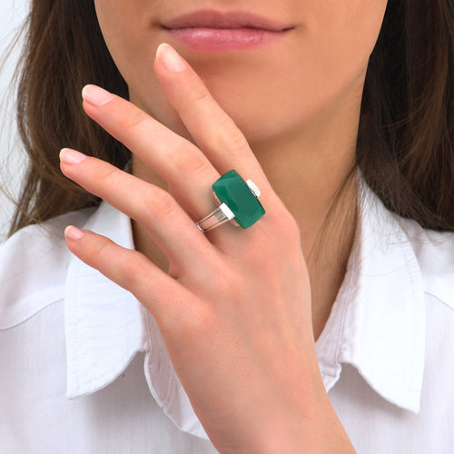 Neela Green Onyx Ring