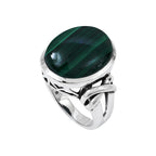 Chevalière Zuni Malachite