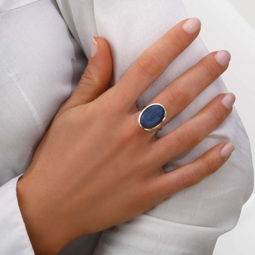Grace Chalcedony Cabochon Ring