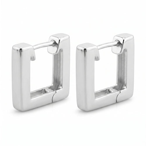 Square Hinged Hoop Earrings