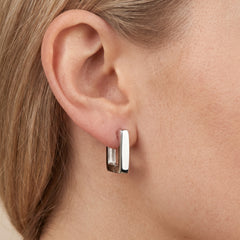 Square Hinged Hoop Earrings