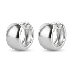 Wide and Domed Hinged Hoop Earrings
