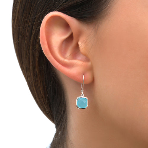 Boucles d'oreilles Sissi Bleu Pacifique