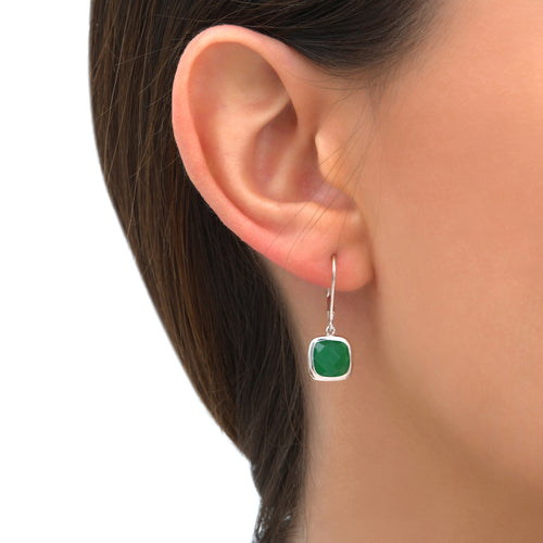 Boucles d'oreilles Sissi Vert Emeraude