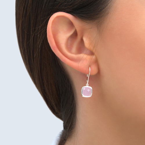 Boucles d'oreilles Sissi Rose Quartz