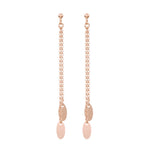 Boucles d'oreilles Gouttes Dorées Rose
