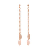 Boucles d'oreilles Gouttes Dorées Rose