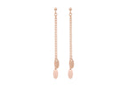 Boucles d'Oreilles Gouttes Dorées Rose
