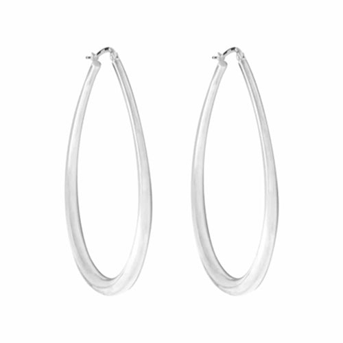 Flared Oval Hoop Earrings