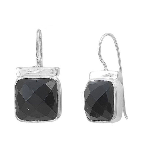 Boucles d'oreilles La Pompadour Onyx Noir