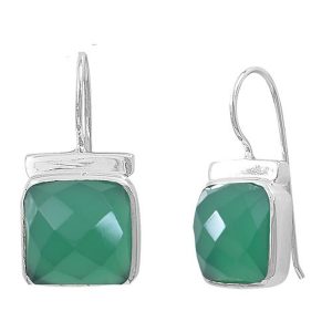 La Pompadour Green Onyx Earrings