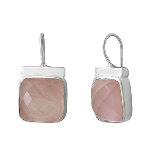 La Pompadour Rose Quartz Earrings