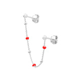 1/2 Boucles d'oreilles Aurora rouge