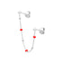 1/2 Boucles d'oreilles Aurora rouge