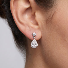 Boucles d'oreilles blanches Naida