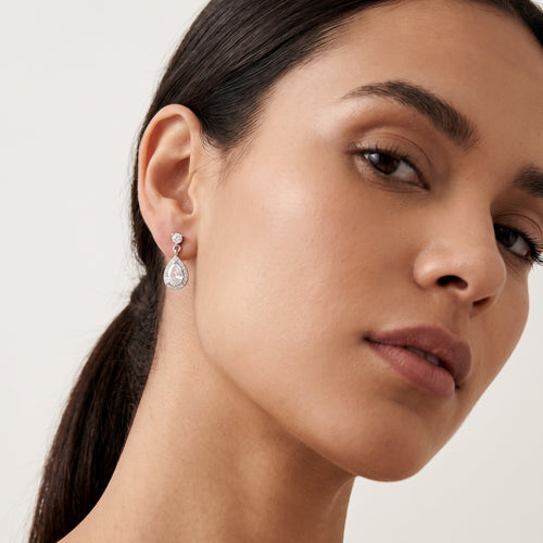Boucles d'oreilles blanches Naida