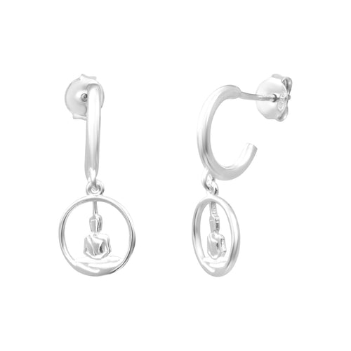 Boucles d'oreilles argentées Galatea