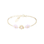 Lilia Three Flowers Bracelet Gold