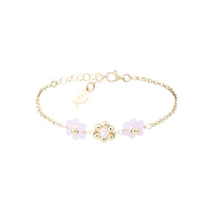 Lilia Three Flowers Bracelet Gold