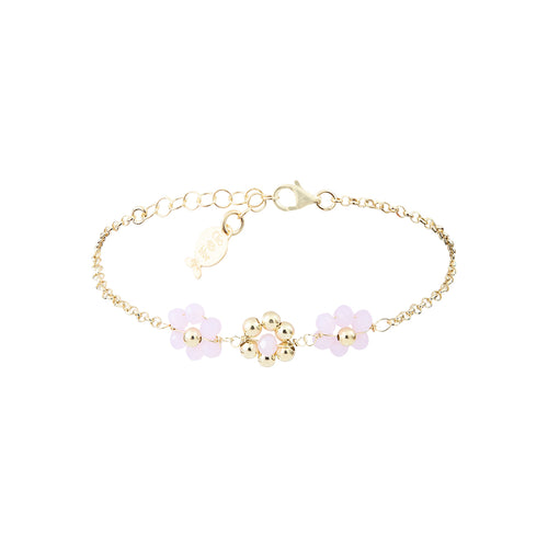 Lilia Three Flowers Bracelet Gold