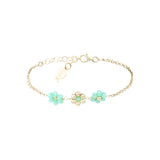 Bracelet Lilia Trois Fleurs Doré