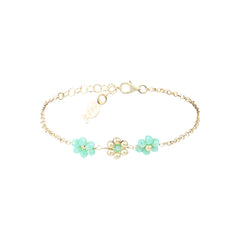 Lilia Three Flowers Bracelet Gold