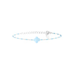 Bracelet Azalée en acier argenté, amazonite – vue d'ensemble