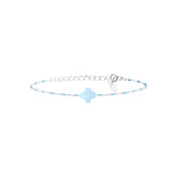 Bracelet Azalée en acier argenté, amazonite – vue d'ensemble