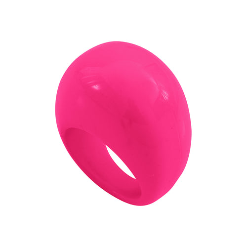 Lara ring in pink Lucite