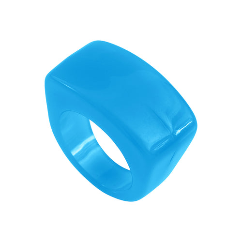 Mina Ring in Blue Lucite