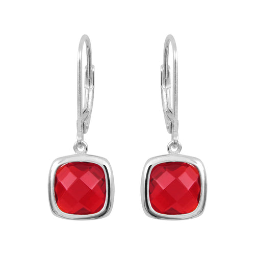 Boucles d'oreilles Sissi Rouge Rubis