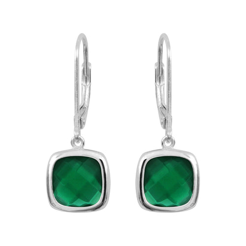 Boucles d'oreilles Sissi Vert Emeraude