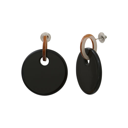 Isis Earrings in acetate, steel posts