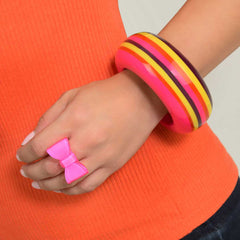 Bracelet jonc Lea en acétate