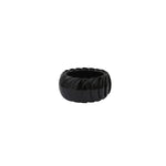 Bracelet Maia en acétate noir monté sur cable élastique