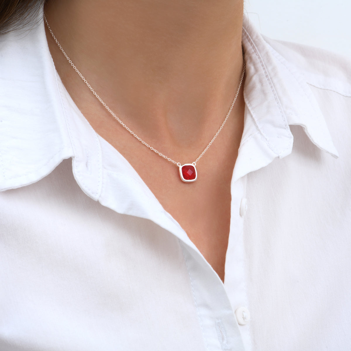 Collier Sissi Rouge Rubis
