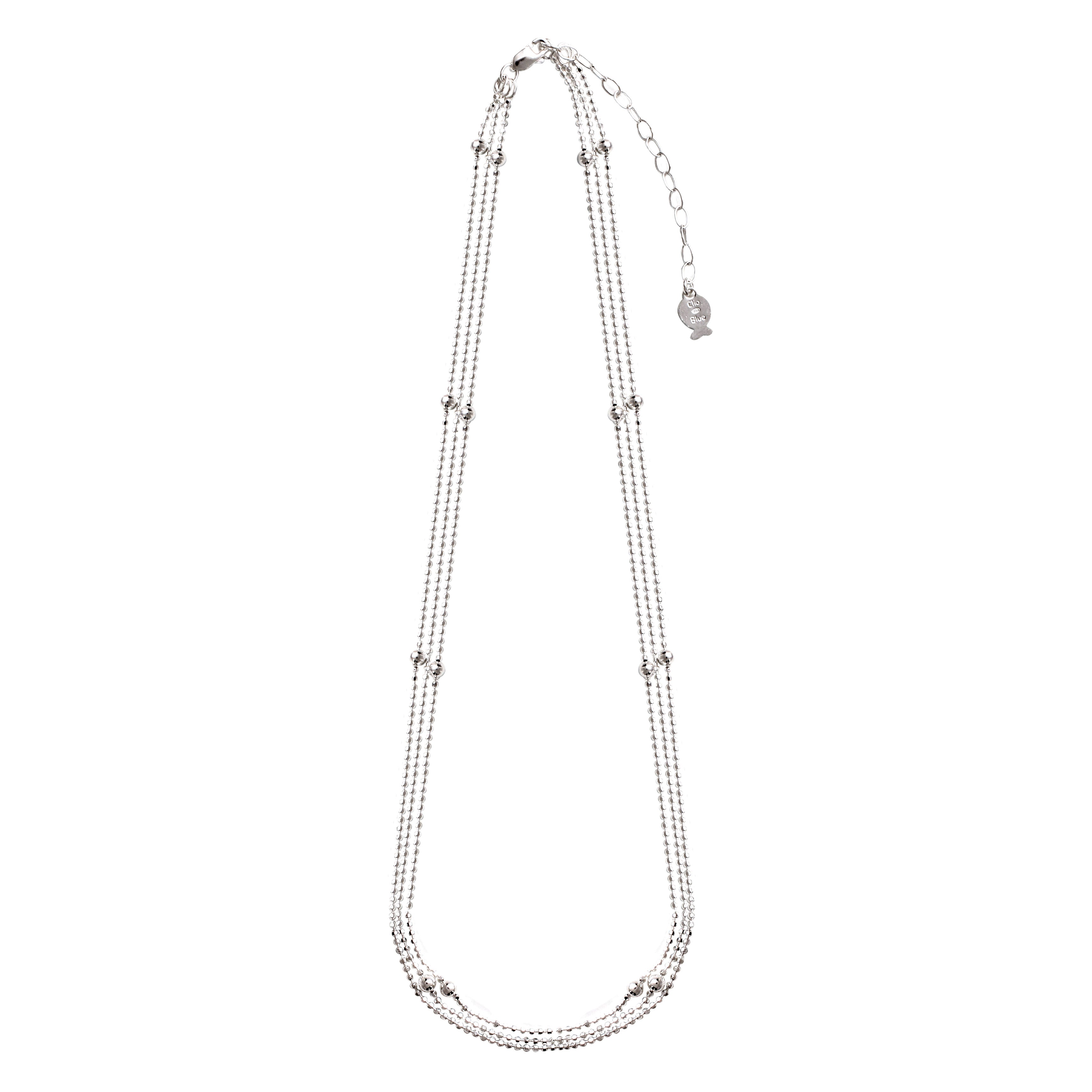 Collier Nina en acier argenté – vue d'ensemble