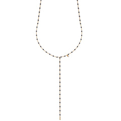 Mimi Y Necklace Black