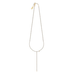 Mimi Y Necklace Black