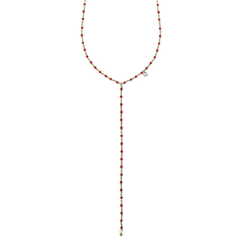 Mimi Y Necklace Red