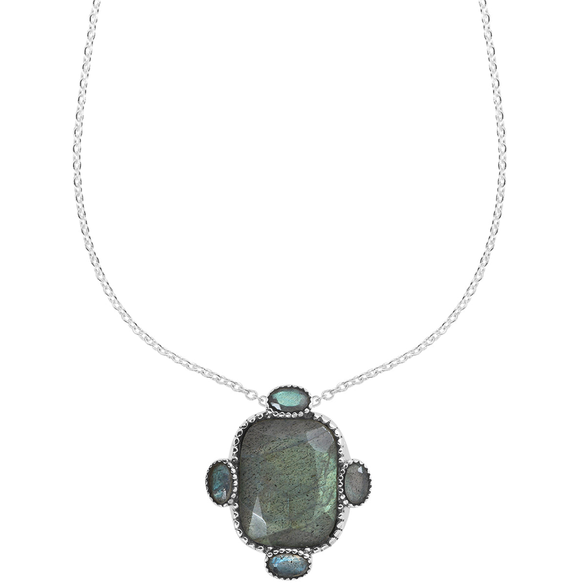 Collier Le Monde de Frida Nacre Labradorite