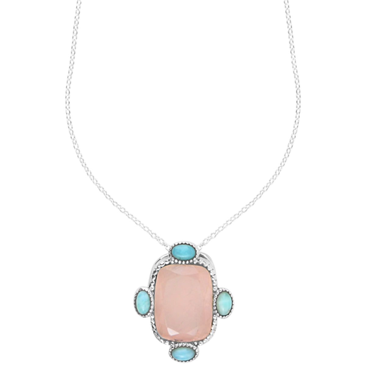 Collier Le Monde de Frida Larimar Quartz Rose