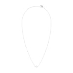 Collier Azalée en acier argenté, jade blanc – vue d'ensemble