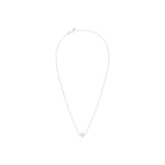 Collier Azalée en acier argenté, quartz rose – vue d'ensemble