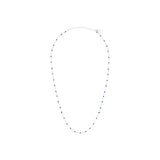 Collier Vilde en acier argenté, bleu roi – vue d'ensemble