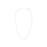 Collier Vilde en acier argenté, corail – vue d'ensemble