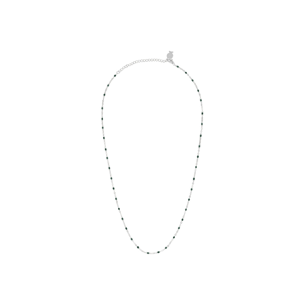 Collier Vilde en acier argenté, multi vert – vue d'ensemble