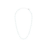 Collier Vilde en acier argenté, turquoise – vue d'ensemble